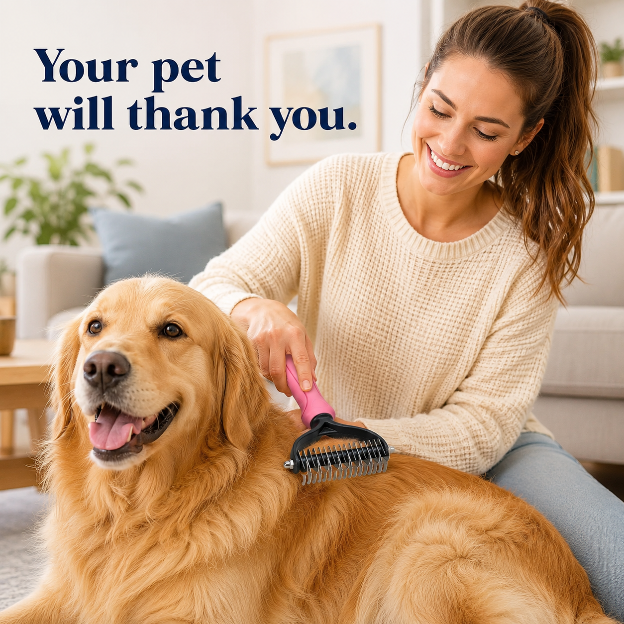 PawFlowz Pro - Deshedding Brush
