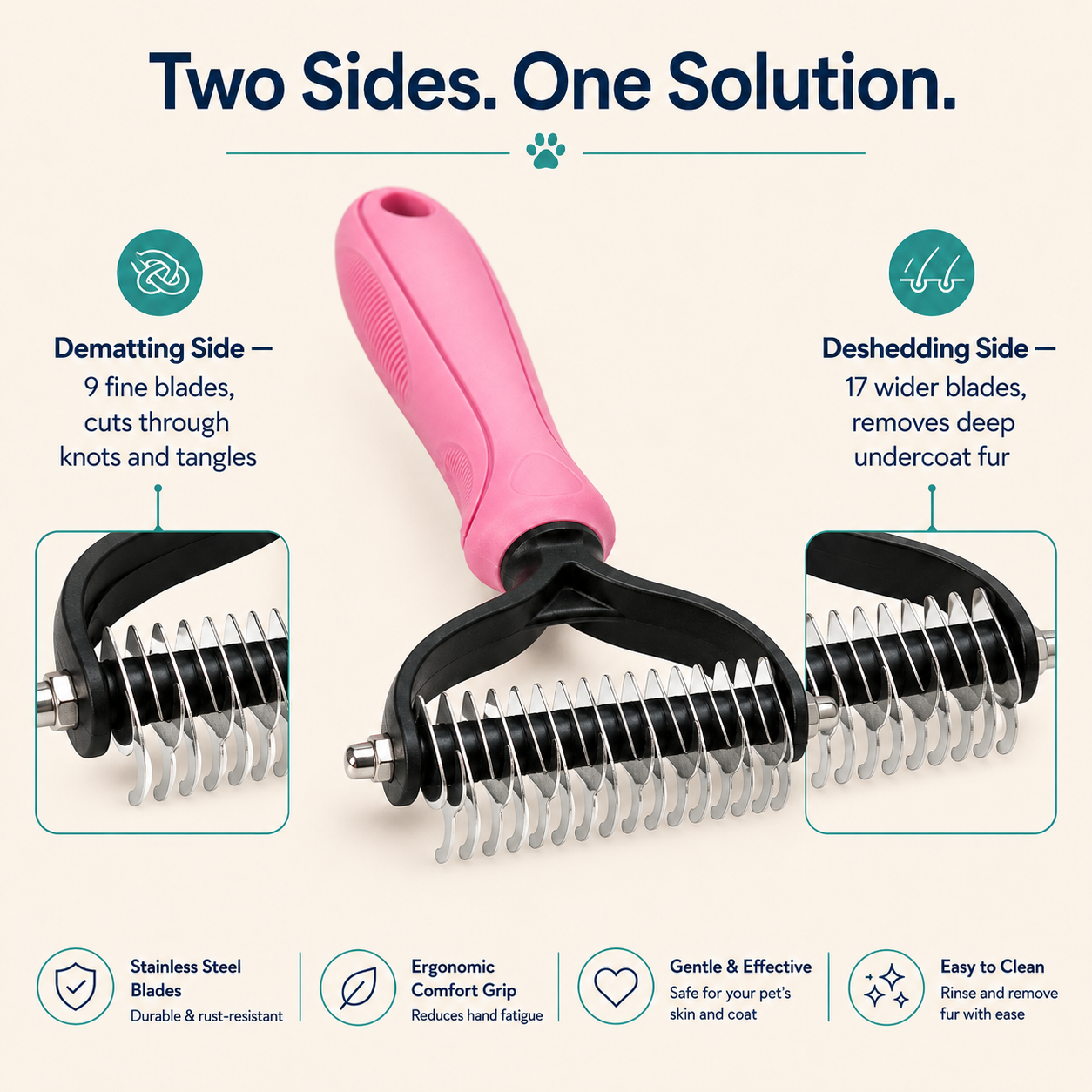 PawFlowz Pro - Deshedding Brush